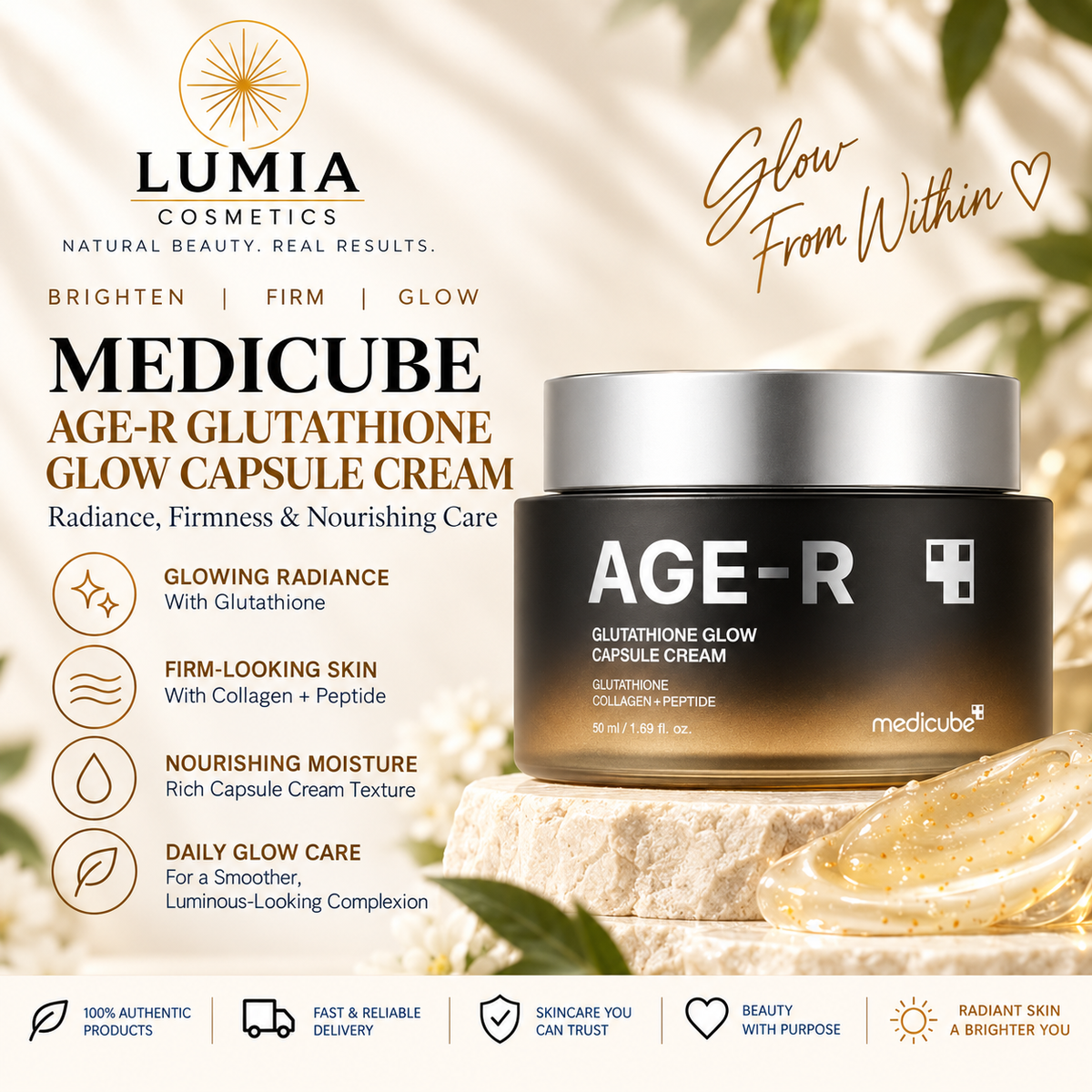Medicube AGE-R Glutathione Glow Capsule Cream 50ml